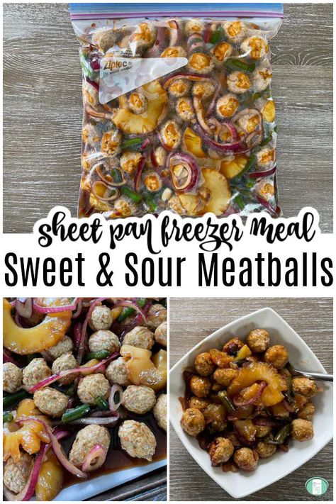 Meatballs Freezer, Freezer Bag Meals, Pregnancy Freezer Meals, Sweet Sour Meatballs, Freezer Meatballs, Beef Freezer Meals, Meatball Dinner, Freezer Dinners, Freezer Food