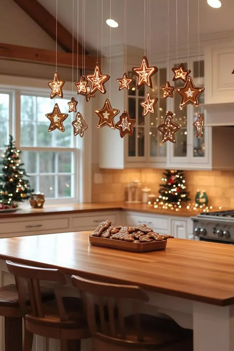 21 Gorgeous Kitchen Christmas Decor Ideas To Copy 28 Kitchen Light Christmas Decorations, Christmas Lights Kitchen, Christmas Kitchen Wall Decor, Kitchen Holiday Decor, Kitchen Window Christmas Decor, Christmas Kitchen Cabinet Decor, Kitchen Cabinet Christmas Decor, Christmas Kitchen Decorations, Diy Christmas Kitchen