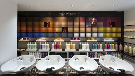 Color Bar Idea Color Bar Salon Ideas, Parlour Room, Salon Color Bar, Salon Decorating, Parlor Room, Hair Salon Design, Hair Salon Interior, Natural Hair Salons, Beauty Salon Interior