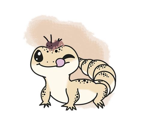 Leopard Gecko Funny, Cartoon Leopard, Fat Tailed Gecko, Cute Gecko, Santa Hats, Leopard Gecko, Gecko, Hats, Drawings