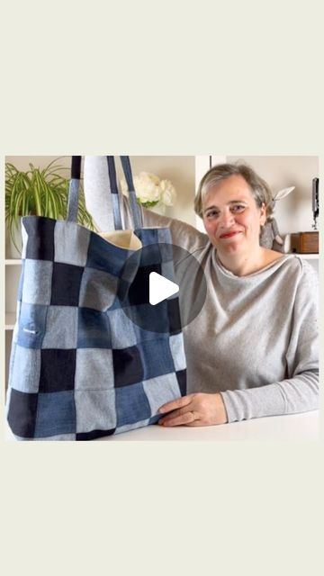 A Sewing Life on Instagram: "Use your old jeans and turn them into a very cool patchwork denim bag. Yours will be totally unique to you. I love this bag ❤️. 
My YouTube channel @asewinglife has the full tutorial at normal speed with me talking you through all of the steps. If you subscribe, you’ll get notified of all lovely future videos. ##sewing #scrapfabrics #denimbag" Denim Patchwork Bag, Future Videos, Patchwork Denim, Patchwork Bags, Old Jeans, Denim Patchwork, Denim Bag, My Youtube Channel, Youtube Channel