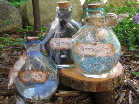 Picking Up Stardust Witches Diy Decoration, Mermaid Transformation, Fairy Bottles, Fae Ball, Lab Decorations, Magical Crafts, Pan Ouat, Halloween Decorations Apartment, Apothecary Decor