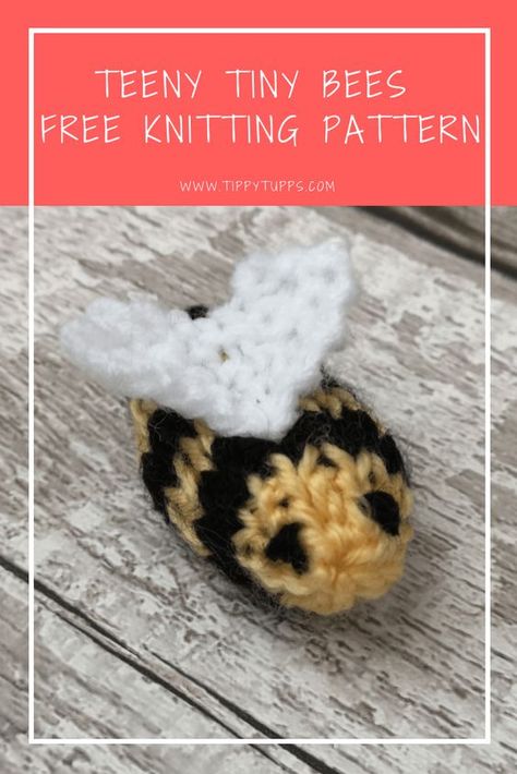 Knitting Beanies, Knitting Projects For Beginners, Beanies Crochet, Knitting Animals, Knitted Flower Pattern, Bee Free, Knitted Toys Free Patterns, Mattress Stitch, Animal Knitting Patterns