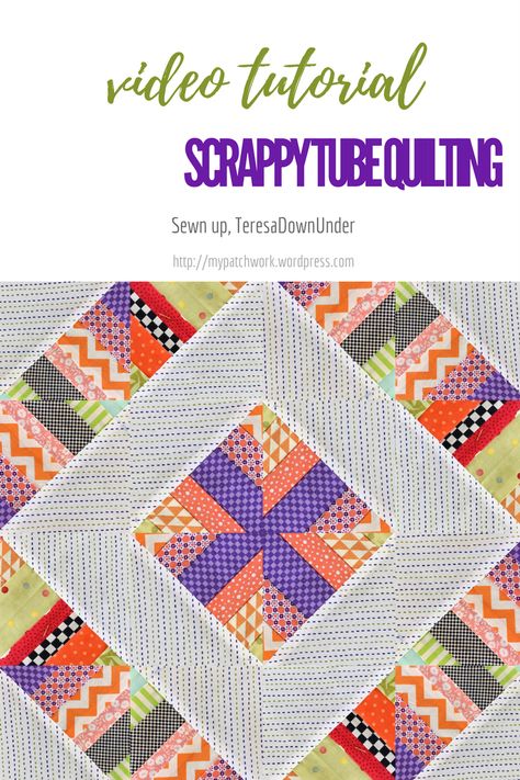 Tube Quilting, Strip Quilting, Free Quilt Tutorials, Quilting Tutorial, Triangle Quilts, Quilting Blocks, Quilting Videos, String Quilts, Star Quilt Blocks