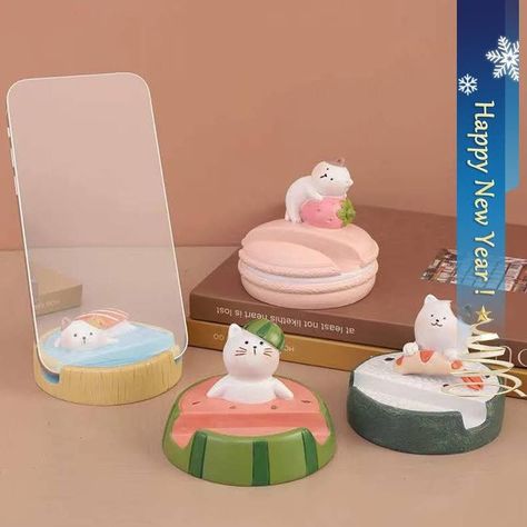 Kawaii Phone, Animal Home, Diy Air Dry Clay, Air Dry Clay Projects, Cerámica Ideas, Clay Diy Projects, Clay Crafts Air Dry, Tanah Liat, Polymer Clay Diy