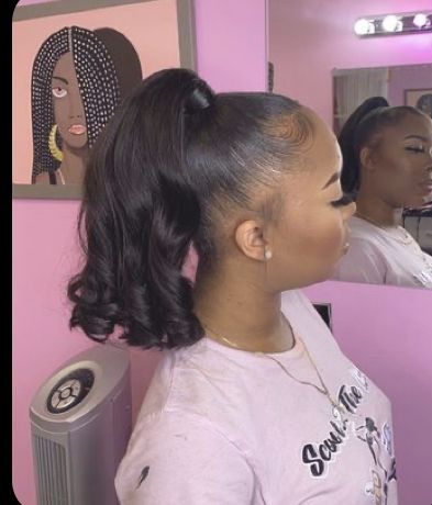 Short Ponytail Weave, Slick Up Ponytail Weave, Mid Ponytail Hairstyles Black Women, Short Ponytails, High Ponytail Hairstyles, Weave Ponytail Hairstyles, Sleek Ponytail Hairstyles, Black Ponytail Hairstyles, Hair Done