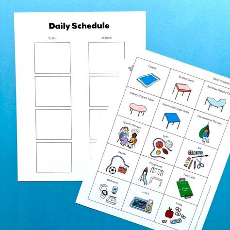 Visual Schedule Template, Visual Schedule Printable, Teacher Worksheets Lesson Plans, Schedule Printable Free, Free Classroom Printables, Visual Timetable, Timetable Template, Visual Schedules, School Template