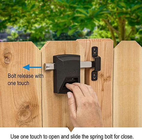 AmazonSmile: National Hardware N109-080 N109080 Smart Key Gate Lock, Black: Home Improvement Wood Railing Ideas, Gate Lock Ideas, Black Gate, Diy Furniture Videos, Hidden Safe, Outdoor Gate, Fence Diy, Gate Locks, Fencing Material