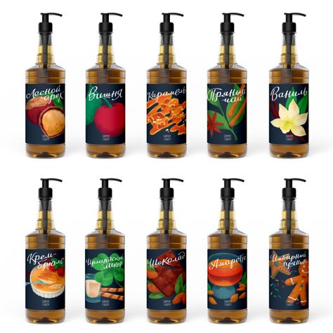 Agrana on Packaging of the World - Creative Package Design Gallery Syrup Bottle Design, Syrup Label Design, Syrup Packaging Design, Syrup Packaging, Hot Sauce Packaging, Sauce Packaging, Syrup Labels, Drink Syrups, Syrup Bottle