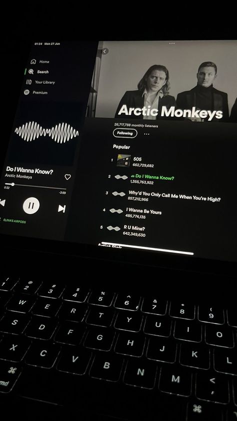 Arctic Monkeys Spotify Aesthetic, Arctic Monkeys Phone Theme, 505 Spotify, Do I Wanna Know Wallpaper, Artic Monkey Aethstetic, Do I Wanna Know Arctic Monkeys, Spotify Arctic Monkeys, 505 Aesthetic, The Artic Monkeys