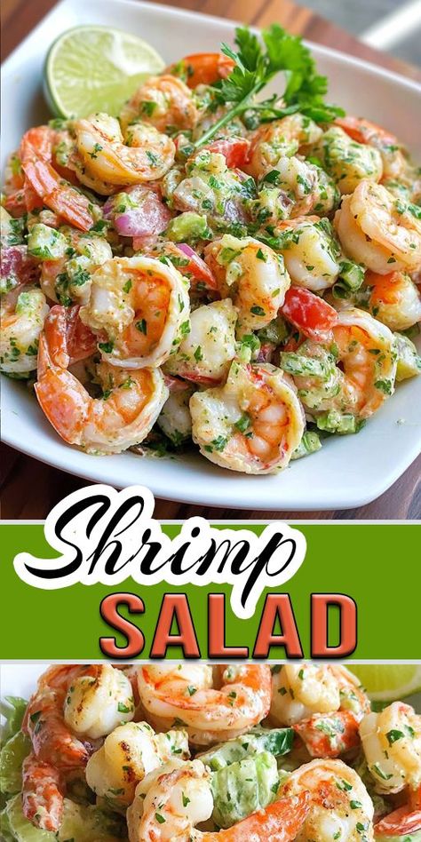 Looking for a refreshing and delicious meal that's perfect for summer? 🌞 Try this Avocado Shrimp Salad! 🥑🍤 Packed with juicy shrimp, creamy avocado, fresh veggies, and a zesty dressing, it's a healthy, flavorful dish that’s quick and easy to make. 📌 Save this Pin for your next meal inspiration and enjoy a healthy, satisfying dish! 👉 Try it today and let us know how much you loved it in the comments! 😍 #HealthyRecipes #ShrimpSalad #AvocadoSalad #QuickRecipes #KetoFriendly #LowCarb Shrimp And Avocado Recipes, Avocado Salad Recipes Healthy, Asian Shrimp Salad, Avocado Shrimp Salad, Spicy Shrimp Salad, Shrimp Avocado Salad Recipe, Shrimp And Avocado Salad, Avocado Shrimp, Easy Shrimp Recipes