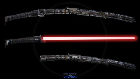 ArtStation - Star Wars Visions : The Duel - Ronin's Lightsaber Fanart Lightsaber Oc Design, Ronin Lightsaber, Sith Lightsaber, Star Wars Visions, Lightsaber Design, Red Lightsaber, Rwby Oc, Type Of Love, Lightsaber Hilt