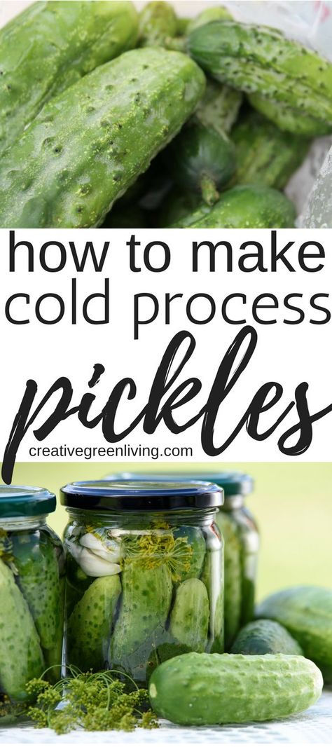 How To Turn Cucumbers Into Pickles, Whole Pickle Recipes, Cold Pickled Cucumber, Cold Brine Dill Pickles, Easy Pickles Canning, Cold Pickling Recipes, Cold Pack Pickles, Refridge Pickles Dill, Crock Pickles