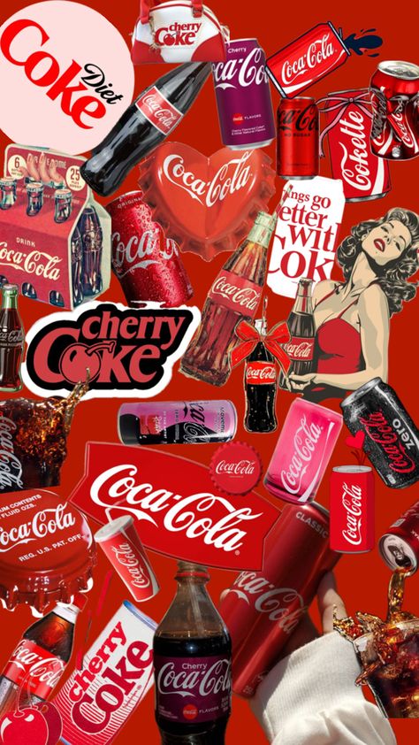 Coke Wallpaper, Coca Cola Cherry, Americana Aesthetic, Iphone Case Stickers, Just For Laughs Videos, Case Stickers, Cute Icons, Female Art, Coca Cola