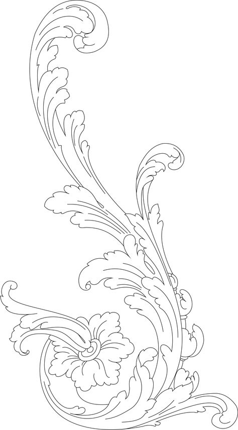 Baroque Ornament Design, Ornament Drawing Patterns, Carving Drawing, Motifs Art Nouveau, Filigree Tattoo, Armband Tattoos, Leather Tooling Patterns, Ornament Drawing, Tooling Patterns