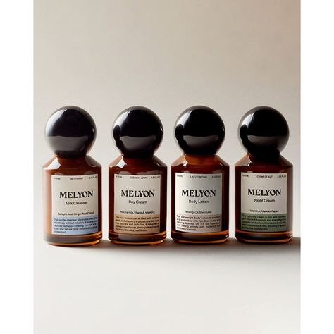 Meylon's Amber-Hued Bottle Is Designed For All | Dieline - Design, Branding & Packaging Inspiration Milk Cleanser, Skincare Packaging, Moringa Oil, Amber Bottles, Hydrating Cream, Improve Skin Texture, Gentle Cleanser, Skincare Set, Vitamin A