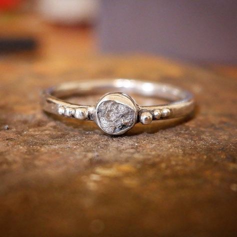 Custom Raw Diamond Unique Dainty Engagement Ring Made in - Etsy Rustic Engagement Rings, Minimal Engagement Ring, Dainty Engagement, Raw Diamond Engagement Rings, Dainty Engagement Rings, Portfolio Ideas, Ring Ideas, Alternative Engagement Rings, Raw Diamond