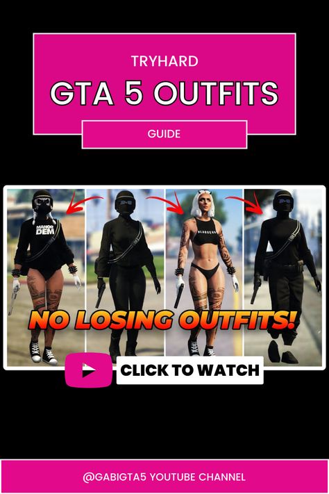 Discover the ultimate tryhard GTA 5 female outfits featuring stylish black joggers and more! Learn how to create tryhard looks without using the transfer glitch. Join me as I showcase the best tryhard outfits for female characters in Grand Theft Auto 5! Gta 5 Outfits Female Non Glitched, Gta 5 Outfits Female, Gta 5 Outfits, 5 Outfits, Female Outfits, Gta Online, Black Joggers, Gta 5, Grand Theft Auto