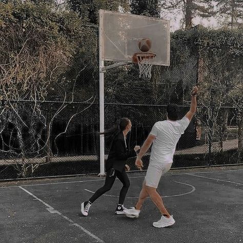 Dark Couple, Basketball Couples, Ball Aesthetic, Sports Couples, Cute Date Ideas, Couples Play, Basketball Is Life, Sports Romance, Sports Aesthetic