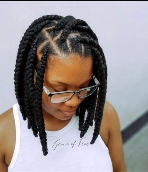 Box Braids For Short Hair, Knotless Bob, Short Hair Twist Styles, Cornrows Natural Hair, Bob Braids Hairstyles, Short Box Braids Hairstyles, How To Braid, Natural Hair Stylists, Short Box Braids