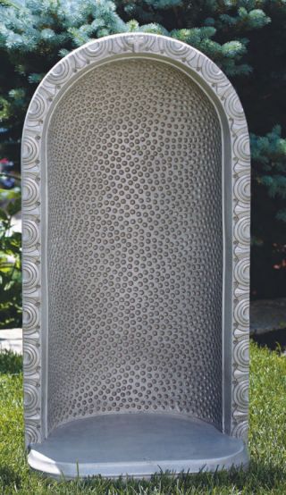 Round Embossed Dot Grotto 34 How To Make A Grotto For Mary, Diy Grotto, Grotto Design Ideas, Grotto Garden, Marian Garden, Grotto Design, Mary Garden, Shrines Box, Modern Fountain