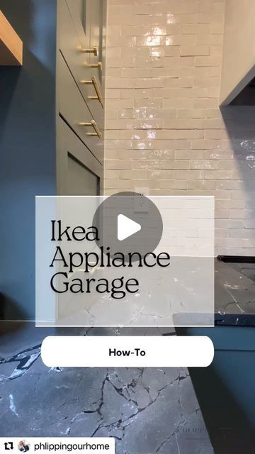 Kitchens With Appliance Garages, Ikea Garage Pantry, Roll Up Cabinet Door Appliance Garage, Appliance Hiding Cabinets, How To Add An Appliance Garage, How To Make An Appliance Garage, Hide Small Appliances On Counter, Counter Appliance Garage, Appliance Garage Pantry Cabinet