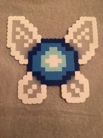 Navi Perler Hama Bead Pattern Legend of Zelda - Click for more patterns Dnd Perler Bead Patterns, Dnd Perler Beads, Legend Of Zelda Perler Beads, Bead Color Patterns, Hama Beads Kawaii, Zelda Perler, Melt Beads Patterns, Modele Pixel Art, Easy Perler Bead Patterns