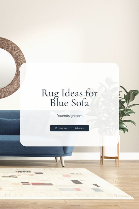 Browse our rug ideas that will match beautifully with a blue sofa. Rugs That Go With Blue Couches, Rugs With Navy Couch, Carpet With Blue Sofa, Rug For Navy Couch, Rugs For Navy Blue Couch, Blue Couch And Rug Ideas, Blue Couch Living Room Rugs, Blue Couch Rug Ideas, Rug For Blue Couch