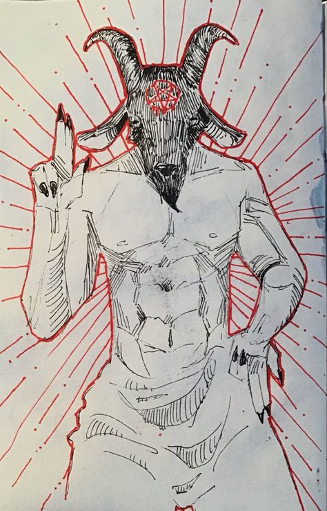 Gore Sketch Ideas, Gore Artstyle Sketch, Gore Artstyle Reference, Gory Drawing, Gore Drawing Base, Satanic Drawings, Edgy Gore Art, Gore Drawing Ideas, Baphomet Drawing