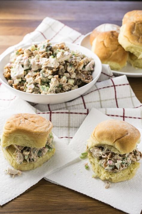 Fried Chicken Salad with Buttermilk Herb Dressing - Chattavore Fried Chicken Salad Sandwich, Salad With Fried Chicken, Leftover Fried Chicken Recipes, Leftover Fried Chicken, Fried Chicken Salad, Fried Chicken Salads, Chicken Salad Sandwiches, Chicken Finger Recipes, Herb Dressing