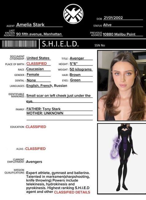 Tony Stark Daughter, Marvel Shield, Us Government, Trendy Fashion Outfits, Comic Movies, Tony Stark, Gymnastics, Marvel Comics, Avengers