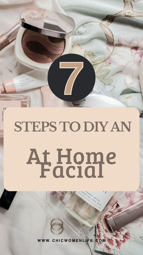 7 Steps to DIY an At Home Facial Getting A Facial, At Home Facial, Diy Facials, Facial Recipe, Steaming Your Face, Facial At Home, Face Steaming, Home Facial, Homemade Facials