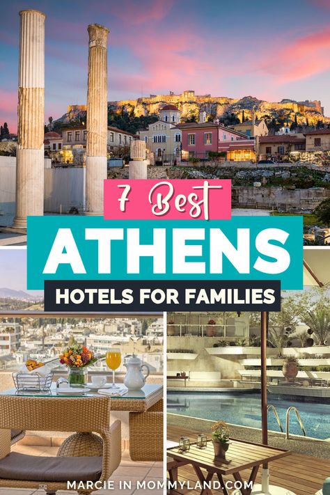 Searching for the ideal place to stay during your Greece vacation? Check out our list of the 7 best Athens hotels for families! Enjoy spacious rooms, excellent service, and prime locations near famous attractions. These family-friendly hotels make exploring the rich history and culture of Athens a breeze. Make your Greek vacation unforgettable by choosing the right accommodation. Whether it's your first time or a return trip, these Greece hotels are sure to impress. Save this pin! Must See In Athens Greece, Best Places In Greece, Athens Hotel, Athens Travel, Weekend In Paris, Greek Vacation, The Pest, Places In Greece, Greece Hotels