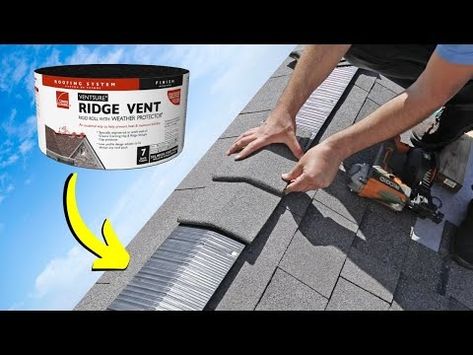 How to Install a Ridge Vent | Shingle Roof Install Guide - YouTube Ridge Cap, Ridge Vent, Shingle Roof, How To Install Gutters, Commercial Roofing, Roof Installation, Roofing Systems, Blog Video, Roof Repair