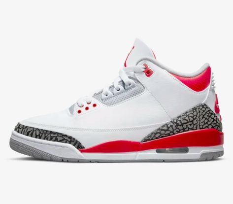 Air Jordan 3 White Cement, Jordan 3 White Cement, Dunk Contest, Jordan 3s, Jordan Retro 3, Red Jordans, White Cement, Jordan 3 Retro, Black Cement