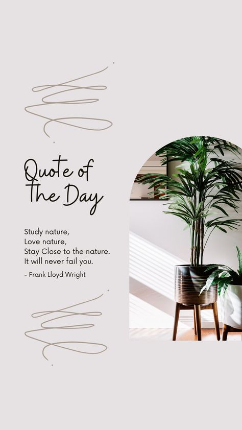 QUOTE OF THE DAY Study nature, Love nature, Stay close to the nature. It will never fail you. - Frank Lloyd Wright #quoteoftheday #biophilia #inspiration #biophilicdesign #biophilicdesigner #biophiliceducation #biophilciarchitecture #healthadnwellbeing #greendesign #interiordesignservices #sustainabledesign #sustainableinterior #biomimicry #interiordesignerlondon #biophilicelements #biophilicpatterns #interiorarchitecture #ecodesign #ecointerior #ecoarchitecture #biophiliccommunity Ecofriendly Quotes, Environmental Quotes, Eco Architecture, Eco Design, S Quote, Frank Lloyd, Love Nature, Frank Lloyd Wright, Lloyd Wright