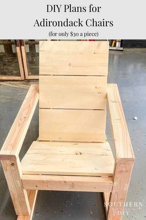 Diy Adirondack Chair Easy, Diy Outdoor Chairs, Campfire Chairs, Modern Adirondack Chairs, Diy Adirondack Chair, Adirondack Chairs Diy, Wood Bench Outdoor, Portable Workbench, Chairs Diy