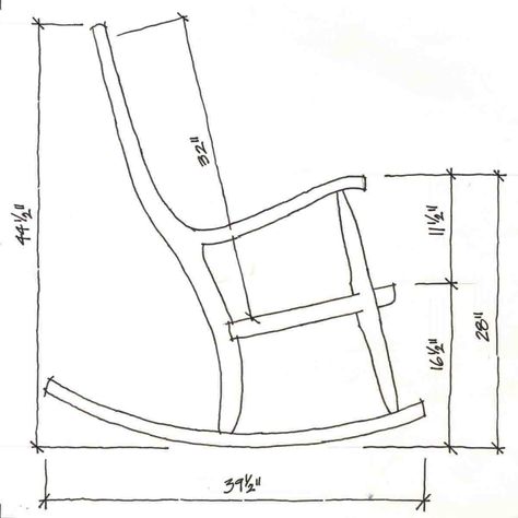 Dimension Drawings of our Rocking Chairs Diy Rocking Chair, Wooden Chair Plans, Rocking Chair Plans, What Is The Point, Chair Woodworking Plans, Chair Drawing, Chair Aesthetic, Wood Chair Design, Chair Design Wooden