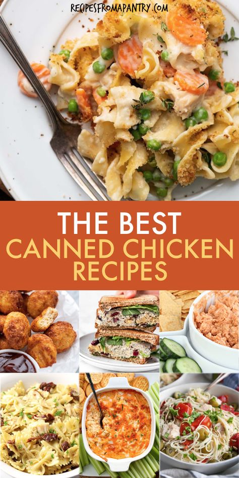 Canned Chicken And Stuffing Recipes, Ways To Eat Canned Chicken, Can Good Meals, Canned Chicken Lunch Recipes Healthy, Healthy Dinner With Canned Chicken, Can Turkey Recipes, Healthy Lunch Ideas With Canned Chicken, Recipes To Make With Canned Chicken, Can Shredded Chicken Recipes