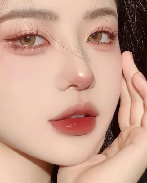 Manip Reference, Maquillaje Glowy, Eyes Decoration, Blone Hair, Makeup Hooded Eyes, Makeup Douyin, Douyin Makeup, Hooded Eye Makeup, Girl Korean