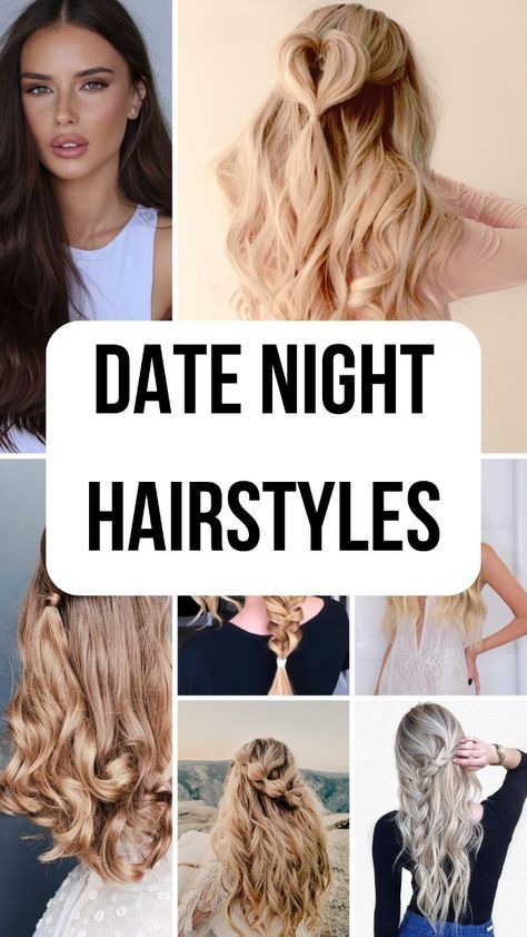 Cute Hairstyles For Date Night, Hair Styles For Date Night, Easy Date Night Hairstyles, Date Night Hairstyles Long, Date Night Hair Ideas, Christmas Hairstyles For Curly Hair, Hairstyles For Date Night, Hairstyles For Date, Hairstyles Effortless