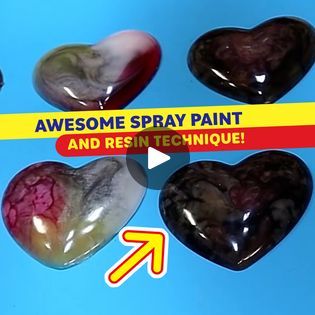 312K views · 2K reactions | Will It Work? Using Spray Paint In Resin! | spray painting | Will It Work? Using Spray Paint In Resin! | By Steve McDonald Arts & Crafts | I've popped a bit of clear
resin into this mold already in two of them now it's time to
spray the spray paint into my resin I've decanted my resin
off into different pods and I'm spraying different colors in
now I'm only putting two or three sprays in it because I
don't want to overpower the resin and I'm not really sure
at this stage what sort of colors it's going to come out
at so as you can see it actually stirs in really really
nicely and then once I've got them all mixed up I just popped
all the and what I will do is I will put them into this mold
which I've labeled up some of them are labeled up like this
one clear zero Steve Mcdonald, Resin Spray, Resin Ideas, Clear Resin, Spray Painting, Spray Paint, Resin Jewelry, Resin Crafts, Diy Ideas