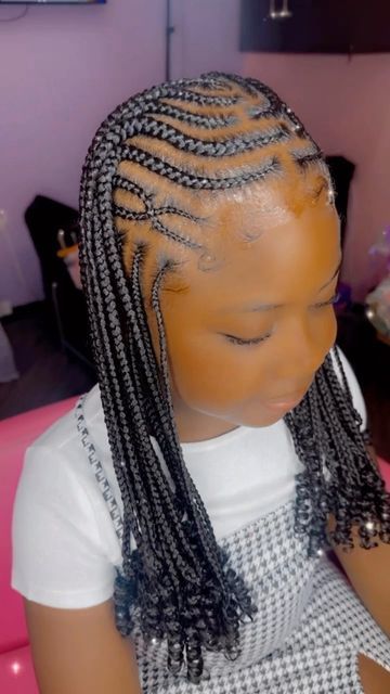 Kids Birthday Hairstyles, Kendall Hairstyles, Kids Fulani Braids, Kids Braided Hairstyles Black Children, Birthday Hairstyles For Kids, Kiddie Hairstyles, Black Baby Girl Hairstyles, Nice Hairstyles, Black Kids Braids Hairstyles