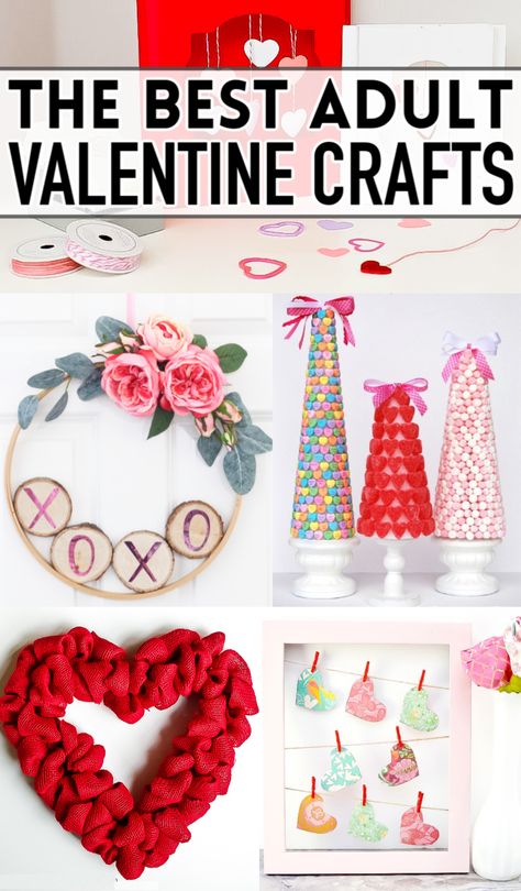 Valentine Crafts For Adults, Crafts Adults, Boyfriend Ideas, Adult Valentines, Easter Crafts For Adults, February Crafts, Valentine's Day Crafts, Easy Valentine Crafts, Valentine Gifts For Kids