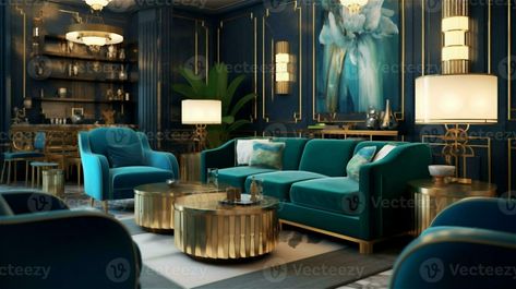 Generative AI, Glamorous Art Deco Living Room Sims 4 Art Deco, Art Deco Living Room 1920s, Sims 4 Art, Art Deco Living Room Ideas, Black And Cream Living Room, Art Deco Living, Black Living, Cream Living Rooms, 1950s Art