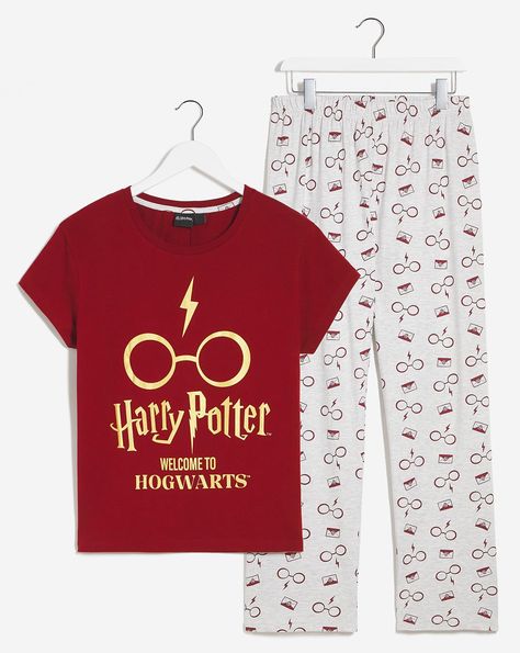 Ladies Pyjamas, Harry Potter T Shirt, Harry Potter Tshirt, Burgundy Top, Prime Rib, Joe Browns, Jd Williams, Harry Potter Fan, Pyjama Set