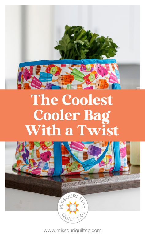 Watch this tutorial for the Best DIY Coolest Cooler Insulated Tote Bag with a Twist! Keep your cool items cooler in a fun insulated tote bag. Diy Insulated Bag, Bag Sewing Patterns, Quilted Toys, Diy Cooler, Gees Bend Quilts, Messenger Bag Patterns, Insulated Tote Bag, Coolest Cooler, Missouri Quilt