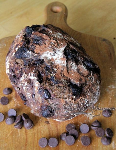 Awesomest Double Chocolate Chunk Crusty No Knead Bread No Knead Sandwich Bread, Rock Crock Recipes, Oven Bread, Dutch Oven Bread, Knead Bread Recipe, Artisan Bread Recipes, Knead Bread, Dutch Oven Recipes, Chocolate Bread