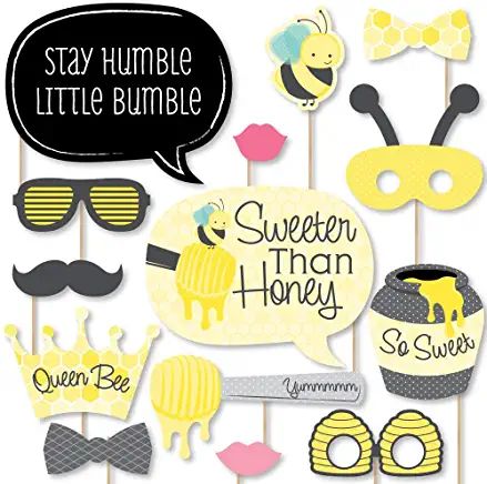 Honey Bee Photos, Birthday Party Photo Booth, Party Photo Booth Props, Honey Bee Baby Shower, Bee Birthday Party, Baby Shower Photo Booth, Birthday Photo Booths, Bumble Bee Baby Shower, Bee Photo