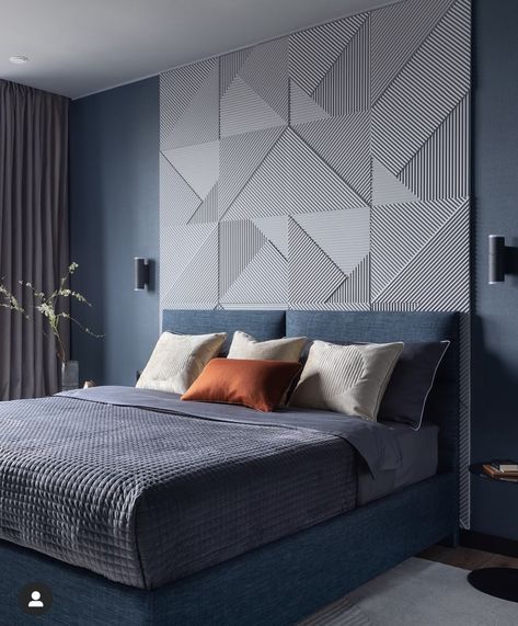 Bed Back Wall Design, Headboard Design Ideas, Bed Interior Design, Modern Bedroom Colors, Bed Back Design, Green Bedroom Decor, Bedroom Interior Design Luxury, Headboard Design, Modern Bedroom Interior